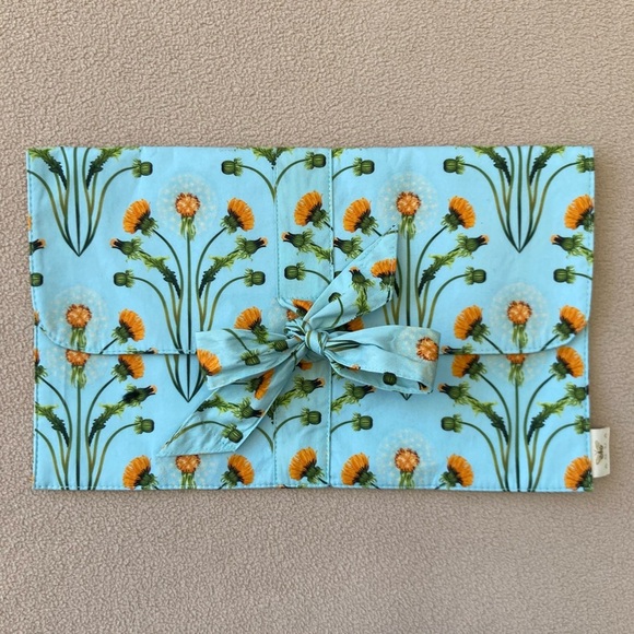 Agua by Agua Bendita Handbags - Agua by Agua Bendita Dandelion Fabric Pouch Cosmetics Bag-Floral-Travel-Designer